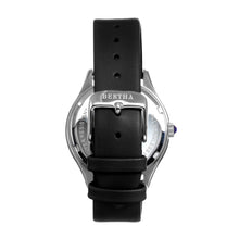 Load image into Gallery viewer, Bertha Georgiana Mother-Of-Pearl Leather-Band Watch - Silver/Black - BTHBS1101
