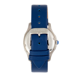 Bertha Donna Mother-of-Pearl Leather-Band Watch - Blue - BTHBR9802