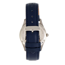 Load image into Gallery viewer, Bertha Dixie Floral Engraved Leather-Band Watch - Blue - BTHBR9902