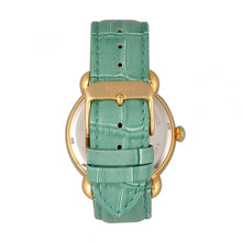 Load image into Gallery viewer, Bertha Ashley MOP Leather-Band Ladies Watch - Gold/Teal - BTHBR3003
