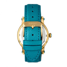 Load image into Gallery viewer, Bertha Morgan MOP Leather-Band Ladies Watch - Gold/Turquoise - BTHBR4203