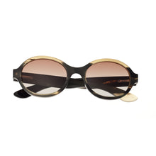 Load image into Gallery viewer, Bertha Laurel Buffalo-Horn Polarized Sunglasses - Black-Tan/Brown - BRSBR006M