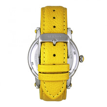 Load image into Gallery viewer, Bertha Morgan MOP Leather-Band Ladies Watch - Silver/Yellow - BTHBR4202
