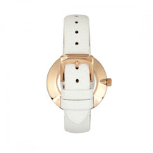 Load image into Gallery viewer, Bertha Frances Marble Dial Leather-Band Watch - White - BTHBR6404