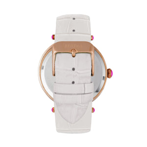 Bertha Camilla Mother-Of-Pearl Leather-Band Watch - White - BTHBR6207