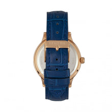 Load image into Gallery viewer, Bertha Eden Mother-Of-Pearl Leather-Band Watch w/Date - Blue/Rose Gold - BTHBR6506