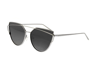 Bertha Aria Polarized Sunglasses - Silver/Black - BRSBR025PKX