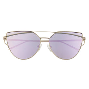 Bertha Aria Polarized Sunglasses - Silver/Purple - BRSBR025PU