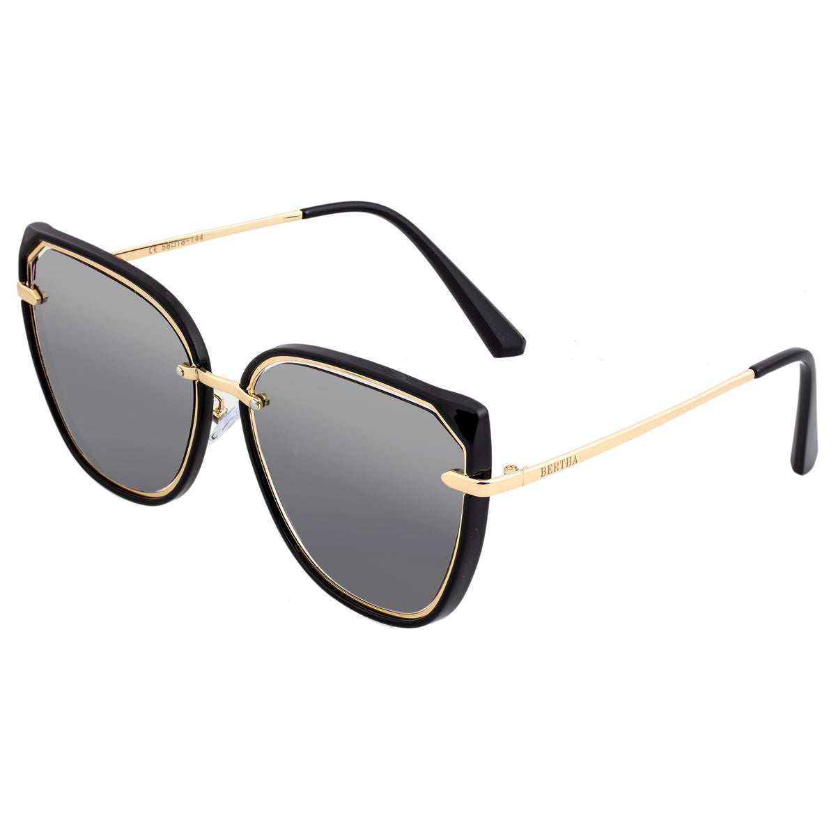 Bertha Caroline Polarized Sunglasses Oversized Style Cat Eye BR015B FRONT_84657bfa-9484-4f52-852a-  main image 2