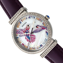 Load image into Gallery viewer, Bertha Emily Mother-Of-Pearl Leather-Band Watch - Silver/Purple - BTHBR7805