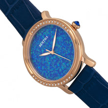 Load image into Gallery viewer, Bertha Courtney Opal Dial Leather-Band Watch - Blue - BTHBR7905