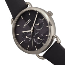 Load image into Gallery viewer, Bertha Gwen Leather-Band Watch w/Day/Date - Black - BTHBR8304