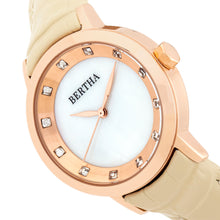Load image into Gallery viewer, Bertha Cecelia Leather-Band Watch - Cream - BTHBR7504