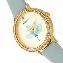 Load image into Gallery viewer, Bertha Delilah Leather-Band Watch - Gold/Light Blue - BTHBR8604