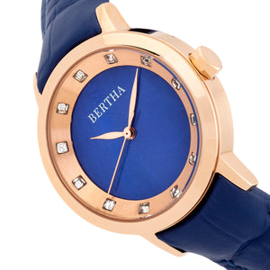 Bertha Cecelia Leather-Band Watch - Blue  - BTHBR7505