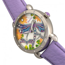 Load image into Gallery viewer, Bertha Jennifer MOP Leather-Band Ladies Watch - Silver/Lavender - BTHBR5002