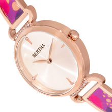 Load image into Gallery viewer, Bertha Katherine Enamel-Designed Bracelet Watch - Purple - BTHBS1305