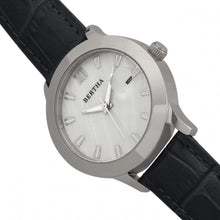 Load image into Gallery viewer, Bertha Eden Mother-Of-Pearl Leather-Band Watch w/Date - Black/Silver - BTHBR6501
