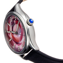 Load image into Gallery viewer, Bertha Georgiana Mother-Of-Pearl Leather-Band Watch - Silver/Black - BTHBS1101