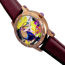 Load image into Gallery viewer, Bertha Gisele MOP Leather-Band Ladies Watch - Rose Gold/Plum - BTHBR4404
