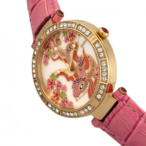 Bertha Mia Mother-Of-Pearl Leather-Band Watch - Pink  - BTHBR7404
