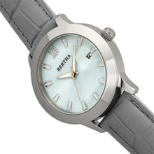 Load image into Gallery viewer, Bertha Eden Mother-Of-Pearl Leather-Band Watch w/Date - Grey/Silver - BTHBR6502
