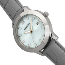 Load image into Gallery viewer, Bertha Eden Mother-Of-Pearl Leather-Band Watch w/Date - Grey/Silver - BTHBR6502