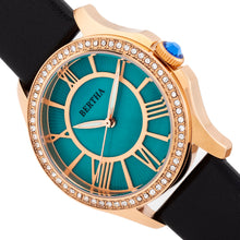 Load image into Gallery viewer, Bertha Donna Mother-of-Pearl Leather-Band Watch - Turquoise - BTHBR9806