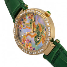 Load image into Gallery viewer, Bertha Mia Mother-Of-Pearl Leather-Band Watch - Green - BTHBR7403