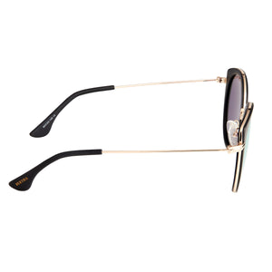 Bertha Reese Polarized Sunglasses - Black/Gold-Green - BRSBR044GD