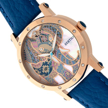 Load image into Gallery viewer, Bertha Betsy MOP Leather-Band Ladies Watch - Rose Gold/Blue - BTHBR5705