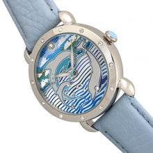 Load image into Gallery viewer, Bertha Estella MOP Leather-Band Ladies Watch - Silver/Powder Blue - BTHBR5102