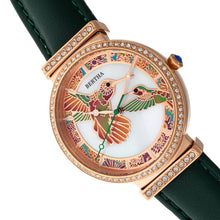 Load image into Gallery viewer, Bertha Emily Mother-Of-Pearl Leather-Band Watch - Rose Gold/Green - BTHBR7807
