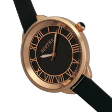 Load image into Gallery viewer, Bertha Madison Sunray Dial Leather-Band Watch - Black/Rose Gold - BTHBR6707