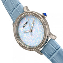 Load image into Gallery viewer, Bertha Courtney Opal Dial Leather-Band Watch - Powder Blue - BTHBR7902
