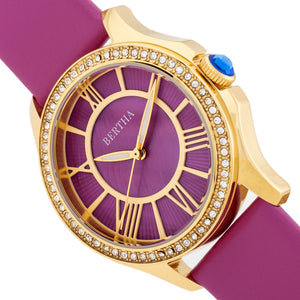 Bertha Donna Mother-of-Pearl Leather-Band Watch - Purple - BTHBR9804