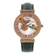 Load image into Gallery viewer, Bertha Emily Mother-Of-Pearl Leather-Band Watch - Rose Gold/Green - BTHBR7807