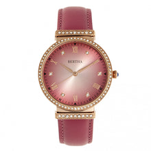 Load image into Gallery viewer, Bertha Allison Leather-Band Watch - Pink - BTHBR9306