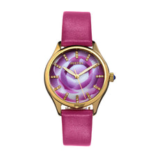 Load image into Gallery viewer, Bertha Georgiana Mother-Of-Pearl Leather-Band Watch - Gold/Pink - BTHBS1104
