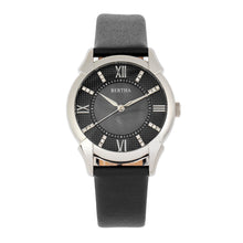 Load image into Gallery viewer, Bertha Ida Mother-of-Pearl Leather-Band Watch - Black - BTHBS1201
