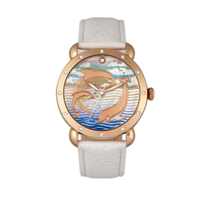 Bertha Estella MOP Leather-Band Ladies Watch - BTHBR5105