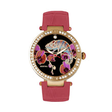 Load image into Gallery viewer, Bertha Camilla Mother-Of-Pearl Leather-Band Watch - Coral - BTHBR6205
