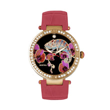 Load image into Gallery viewer, Bertha Camilla Mother-Of-Pearl Leather-Band Watch - Coral - BTHBR6205