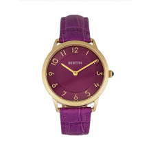 Load image into Gallery viewer, Bertha Abby Swiss Leather-Band Watch - Gold/Fuchsia - BTHBR6806