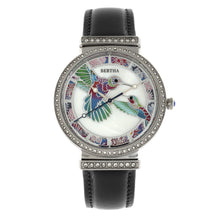 Load image into Gallery viewer, Bertha Emily Mother-Of-Pearl Leather-Band Watch - Silver/Black - BTHBR7804