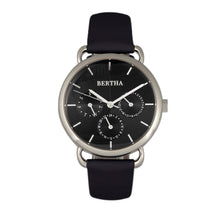 Load image into Gallery viewer, Bertha Gwen Leather-Band Watch w/Day/Date - Black - BTHBR8304
