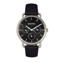 Load image into Gallery viewer, Bertha Gwen Leather-Band Watch w/Day/Date - Black - BTHBR8304