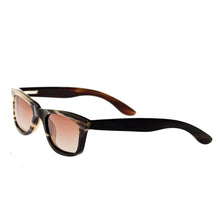 Load image into Gallery viewer, Bertha Zoe Buffalo-Horn Polarized Sunglasses - Black-Tan/Black - BRSBR008M