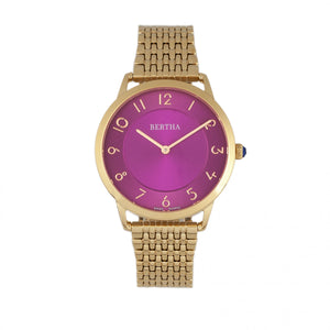 Bertha Abby Swiss Bracelet Watch - Rose Gold/Fuchsia - BTHBR6804