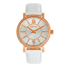 Load image into Gallery viewer, Bertha Lydia Leather-Band Watch -White - BTHBR9504
